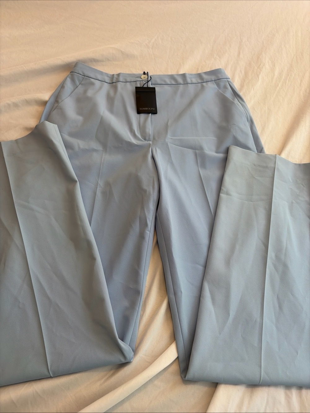 Tombolini Blue Relaxed, Wide-Leg Trousers Size Italian 44 (US 34) NWT